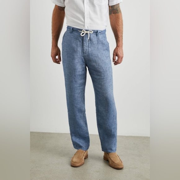 Rails Mercer Linen Dress Pants in Blue Mirage - Picture 6 of 6